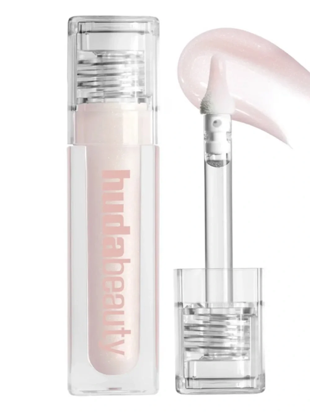 🌷 Huda Beauty Faux Filler Icy Nude Shimmer Lip Gloss New FullSz